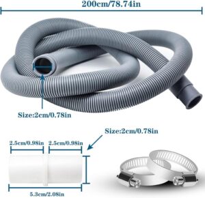 twoonto Ablaufschlauch Verlängerung für Waschmaschinen und Geschirrspüler - 2M Universal Schlauch