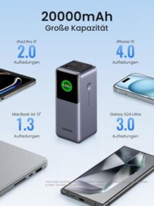 UGREEN Nexode Power Bank 20000mAh 130W: Der Hochleistungsakku für unterwegs