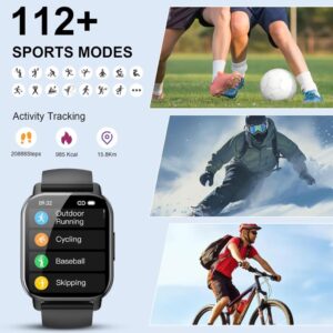 WeurGhy Y6 Smartwatch mit Telefonfunktion, 110+ Sportmodi und IP68 Wasserdicht - Ihr idealer Fitnessbegleiter