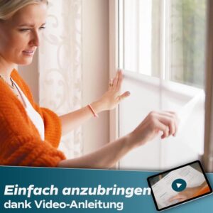 WindowShield® Fensterfolie Blickdicht | Selbstklebende Sichtschutzfolie Fenster | 44.5 x 200cm