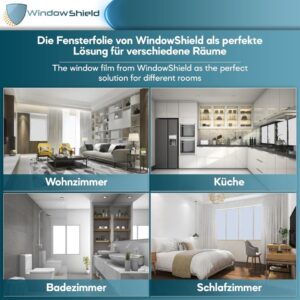 WindowShield® Fensterfolie Blickdicht | Milchglasfolie selbsthaftend | 90 x 400 cm