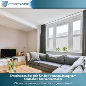 WindowShield® Fensterfolie Blickdicht | Milchglasfolie selbsthaftend | 90 x 400 cm