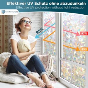 WindowShield® Fensterfolie Blickdicht mit Regenbogenmuster: Dein Sichtschutz mit Stil