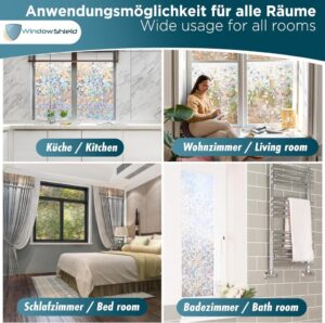 WindowShield® Fensterfolie Blickdicht mit Regenbogenmuster: Dein Sichtschutz mit Stil