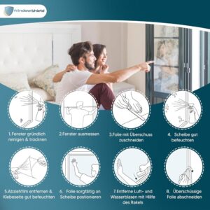 WindowShield® UV-Schutz Sonnenschutzfolie für Fenster innen oder außen