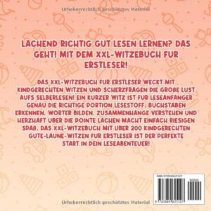 Witzebuch für Erstleser ab 6: Lachen und Lesen lernen mit dem XXL Witzebuch für Jungen und Mädchen